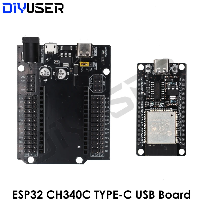 ESP32 Development Board TYPE-C USB CH340C WiFi+Bluetooth Ultra-Low Power Dual Core ESP32-DevKitC-32 ESP-WROOM-32 Expansion Board