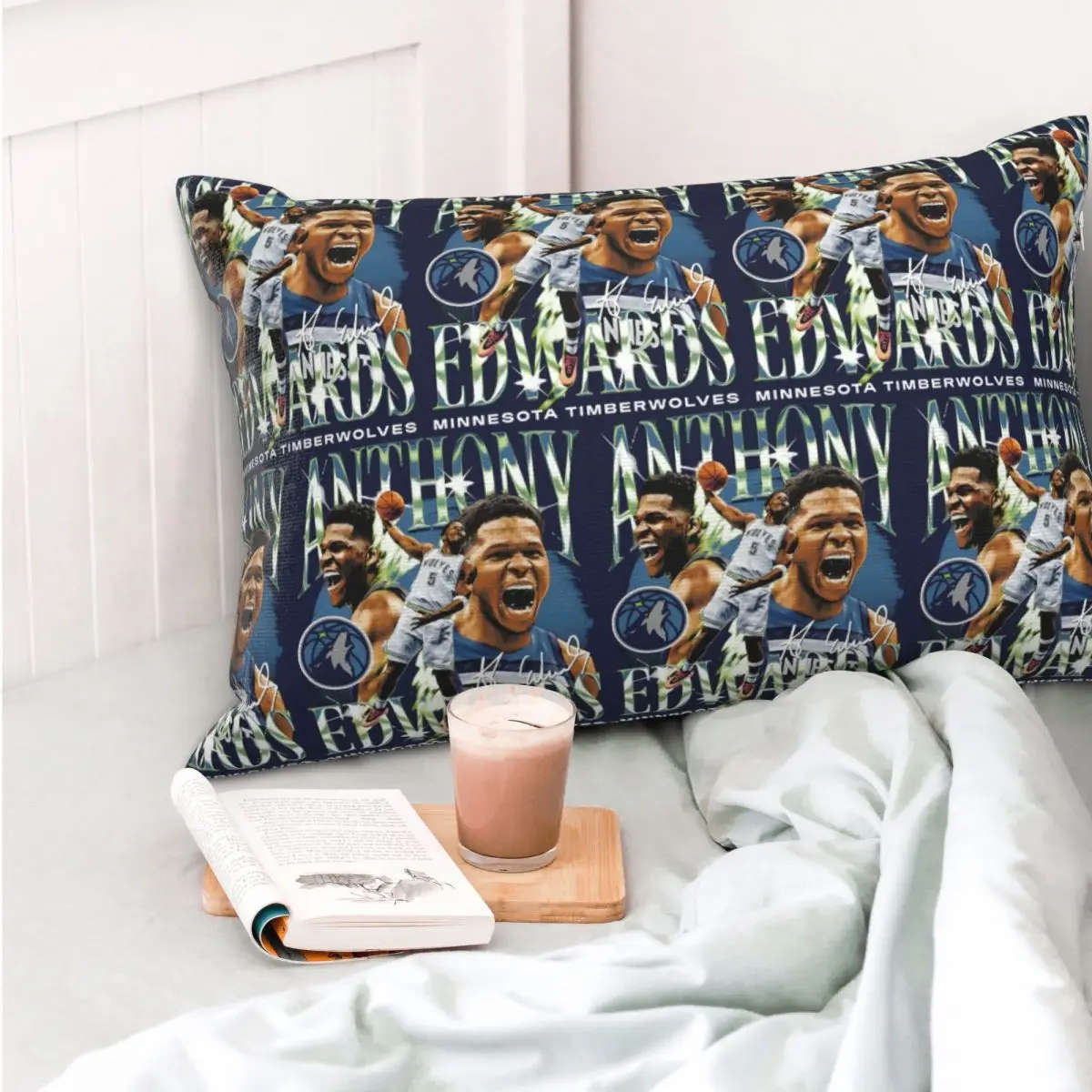 

Anthony Edwards Minnesota Basketball Rectangle Pillowcase Cushion Cover Decor Bedroom Bed Home Comfort Throw Pillow