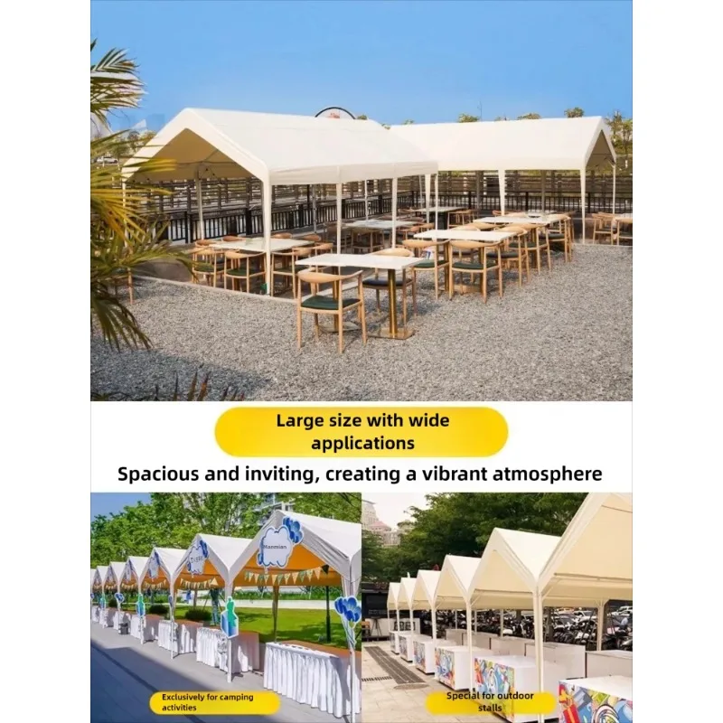 4 Legged Outdoor Canopy Waterproof Sun Rain Shelter for Camping Carport Patio Garden & Vendor Stall Portable Home Outdoor Gazebo
