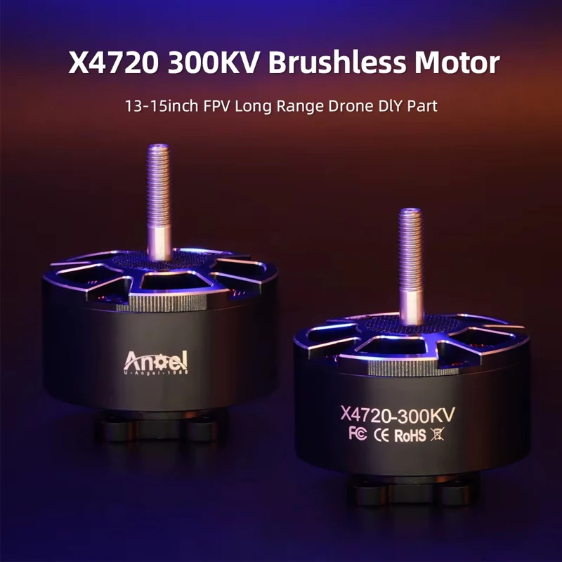 4 Pcs/lot Angel X4720 300KV Brushless Motor 12S 6mm Shaft for 13-15 Inches Long Range Heavy Lift FPV Drone