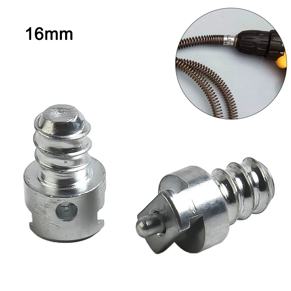 1/2 paar 16mm Elektrische Bohrer Rohr Dredge Frühling Reiniger Adapter Männliche Und Weibliche Pleuel Reiniger Maschine Kopf stecker