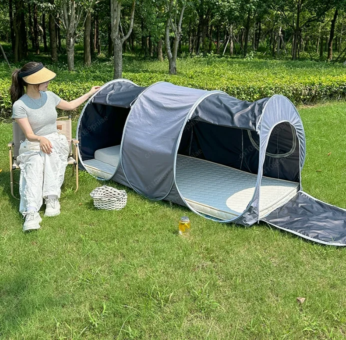 Pop Up Privacy Tent Full Blackout Bed Canopy Foldable Portable Tent for Dorm Hotel Business Travel Outdoor Camping Naps