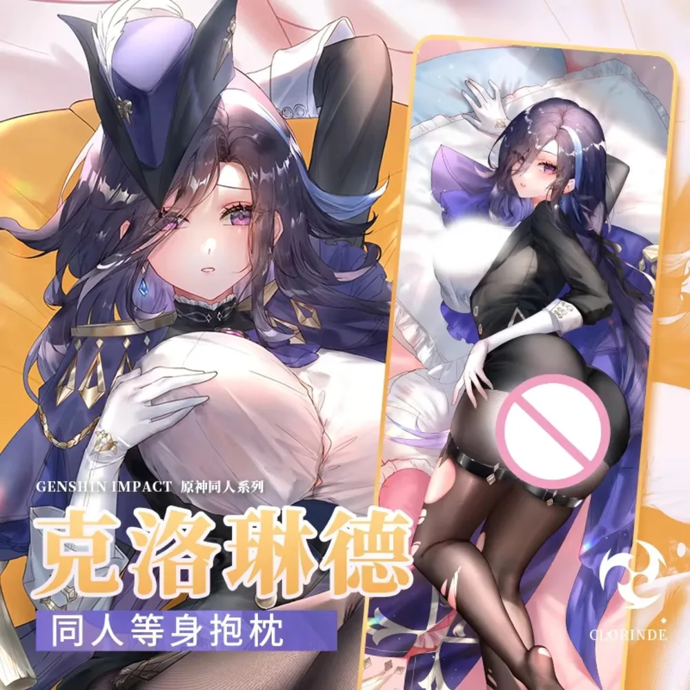 

Dakimakura Clorinde Genshin ударная крышка шарнирная наволочка для всего тела сексуальный домашний декор постельного белья игра наволочка отаку подарочный чехол