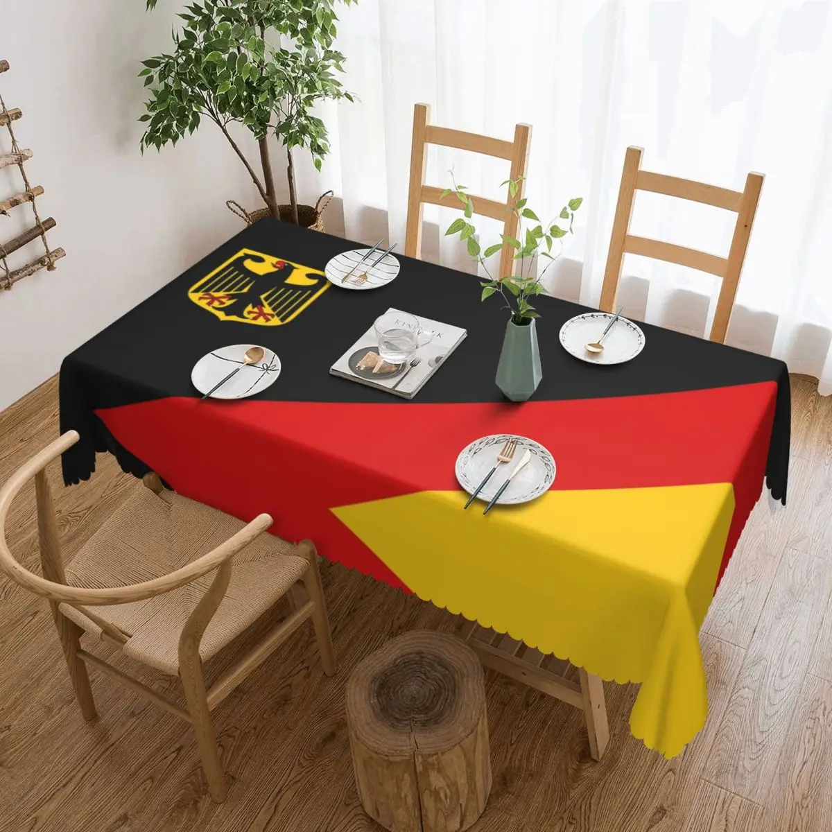 

Rectangular Tablecloth Tablecloth Fit 45"-50" Table Cloth Coat of Arms of Germany Table Covers