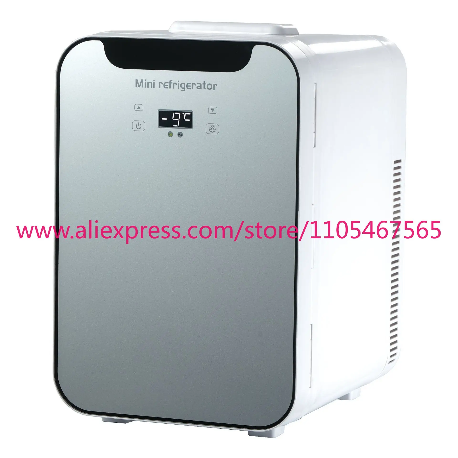 1pcs20 liters small refrigerator household student cosmetics car home dual-purpose refrigeration portable digital display