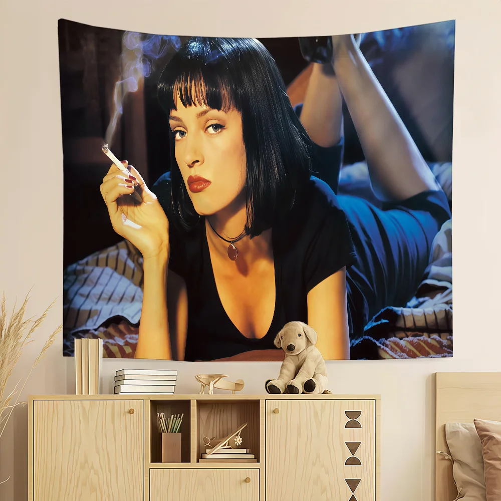 Classic Film Pulp F-fiction Cool flag Room Decoration Wall Tapestry Hanging Aesthetic Bedrooms Advertising Banner