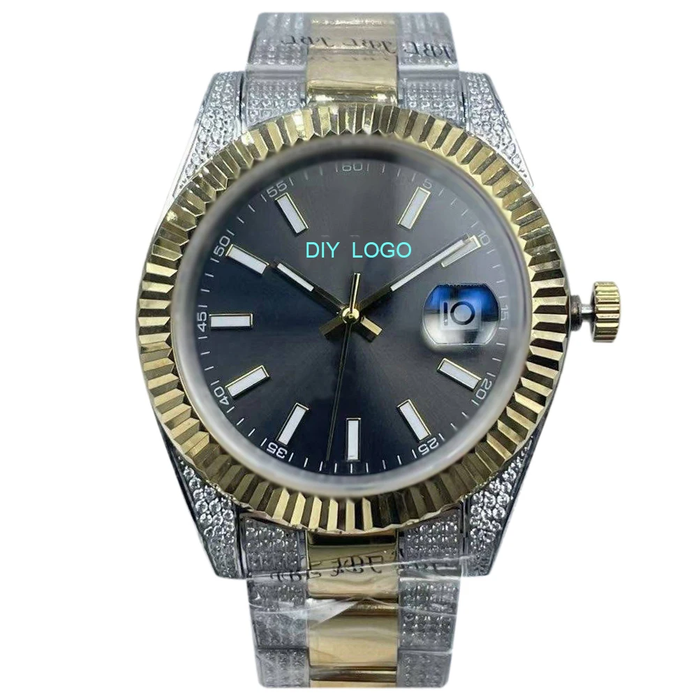 

Customized LogoFashionable 41mm men's watch with mechanical movement and calendar window, best gifts for men