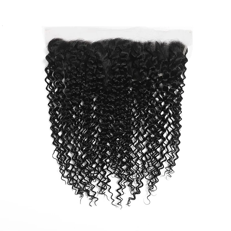 Curly Wave 13X4 Lace Frontal Burmese Human Hair Preplucked 4x4 Transparent Lace Closure Human Hair 150% Density For Women