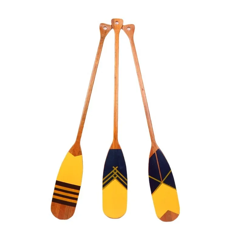 120cm Vintage Style Decoration Wooden Rowing Boat Oars Canoe Paddle Customizable Pattern