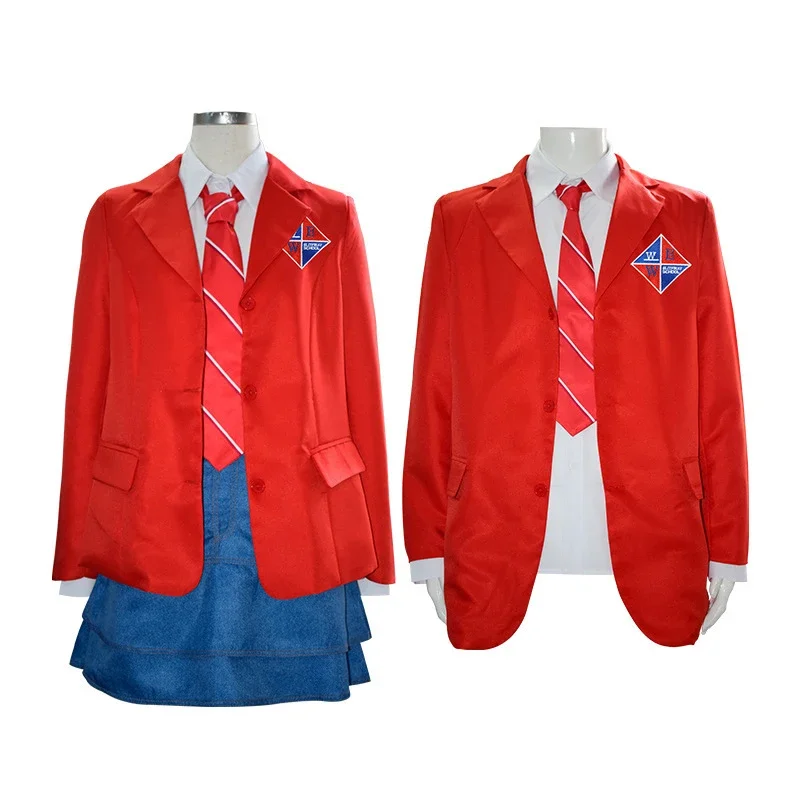 EWS Rebelde Cosplay Costume School Uniform Women Student Suits Red Coat Shirt Drama EWS Halloween Costumes Outfits for Men