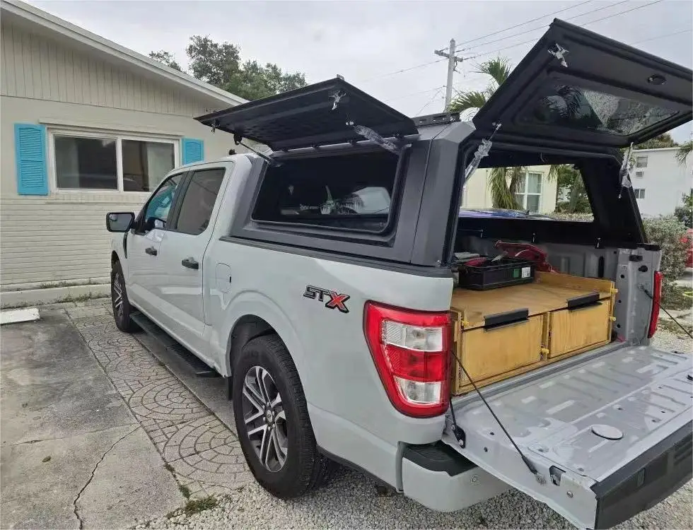 Custom fit 4x4 Auto Accessories waterproof Aluminum hard canopy for FORD Ranger F 150 pickup truck anti rusted tonneau bed cover