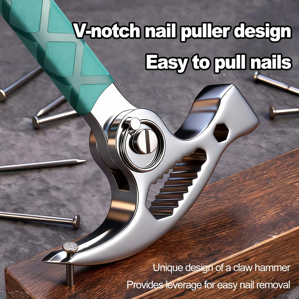 

Многофункциональный молоток-гвоздодер с ручкой из овечьего рога, универсальный гаечный ключ, лом для поддевания, молоток для работы с деревом, складной молоток с ручкой из овечьего рога