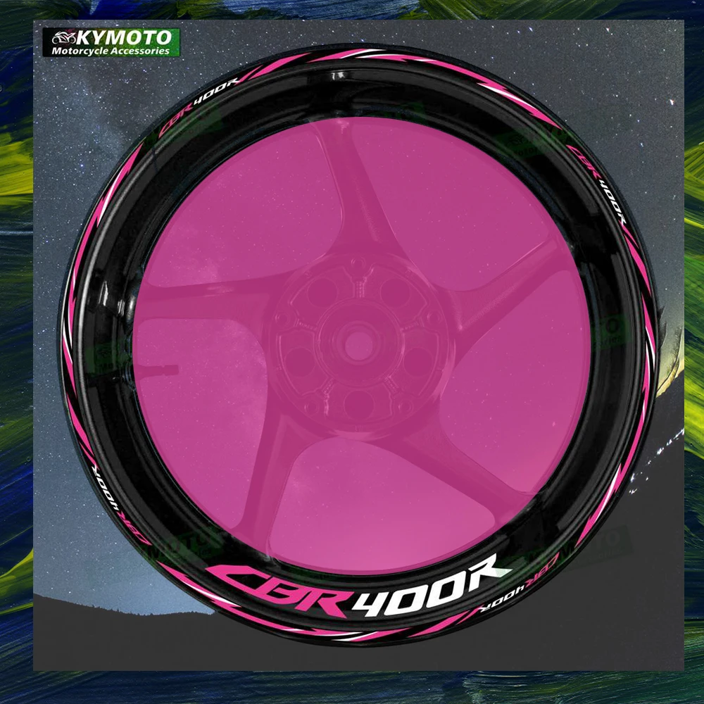 

For Honda CBR400R CBR 400R reflective motorcycle front and rear wheels 17 inch stickers hub stripes fairing accessories decals