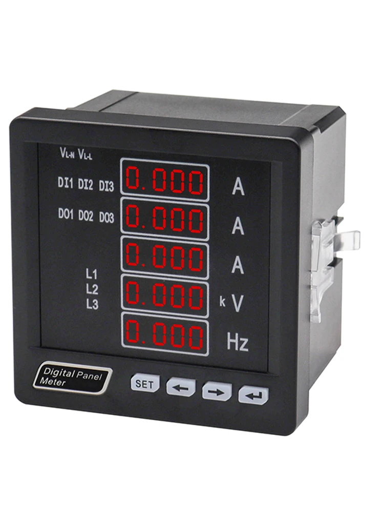 AC0-450V 0-300A 45-65Hz متعددة الوظائف الرقمية لوحة متر مع 3 قطعة المشبك أمبير مجسات 3 المرحلة A V Hz متر مع RS485