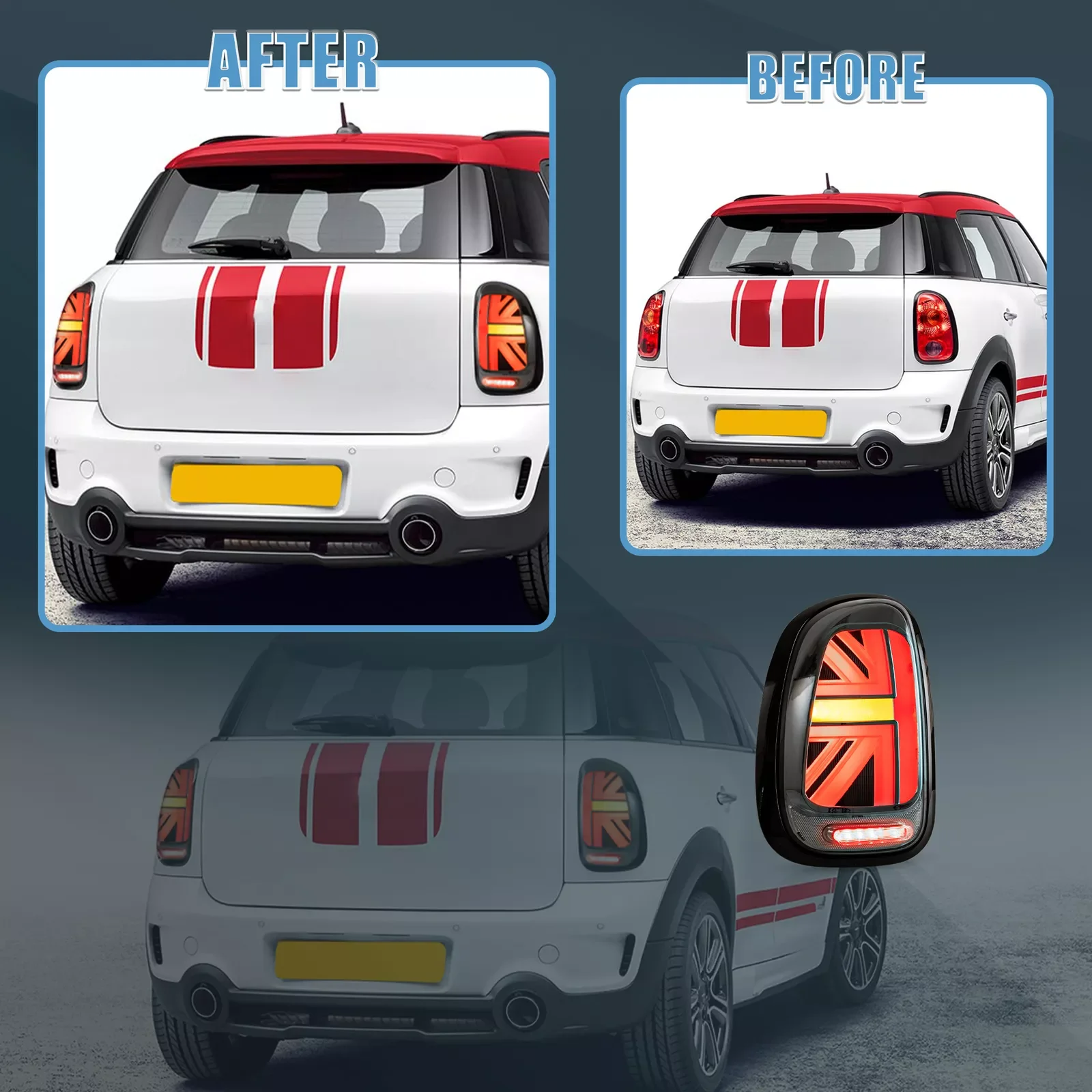 Pair Tail Lights Assembly For Mini Cooper Countryman R60 2010-2016 Car Rear Lamps Left And Right Side Light