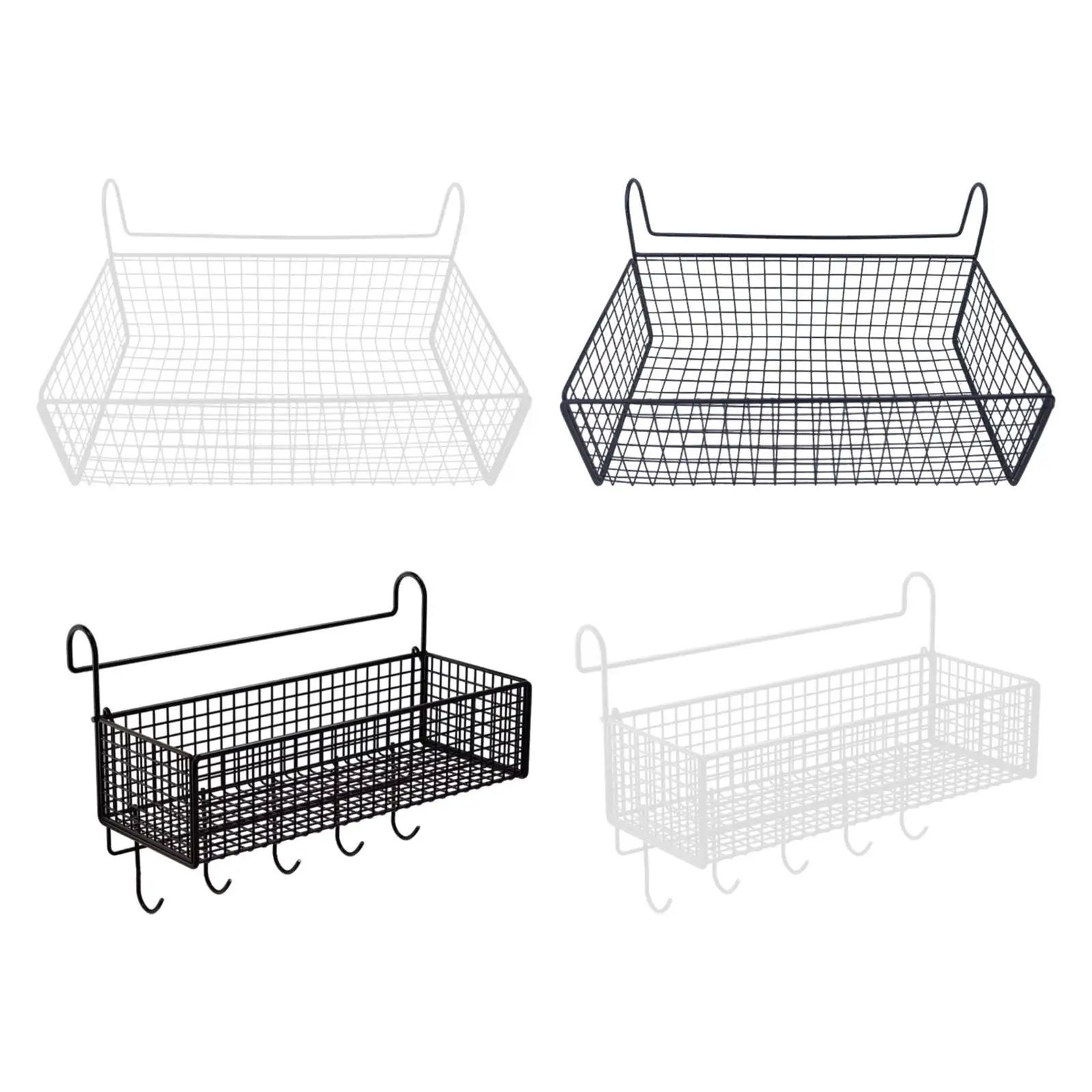 

Bedside Hanging Storage Basket Rustproof Beside Shelf for Bedroom Home