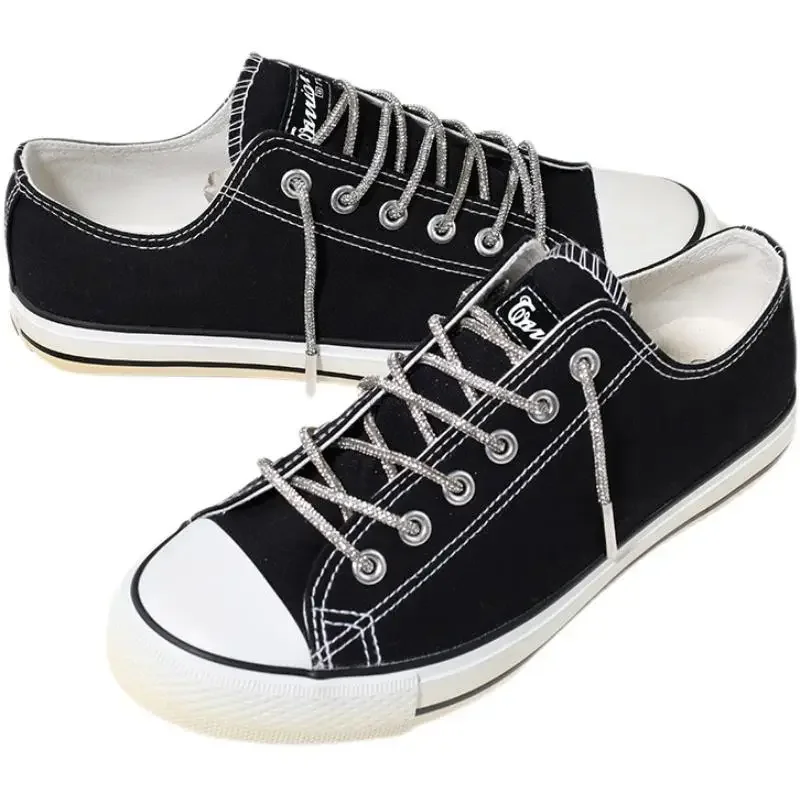 1개 라인스톤 신발끈 고급 레인보우 다이아몬드 신발끈 스니커즈 끈 신발 라운드 신발끈 100/120/140/160CM DIY 끈