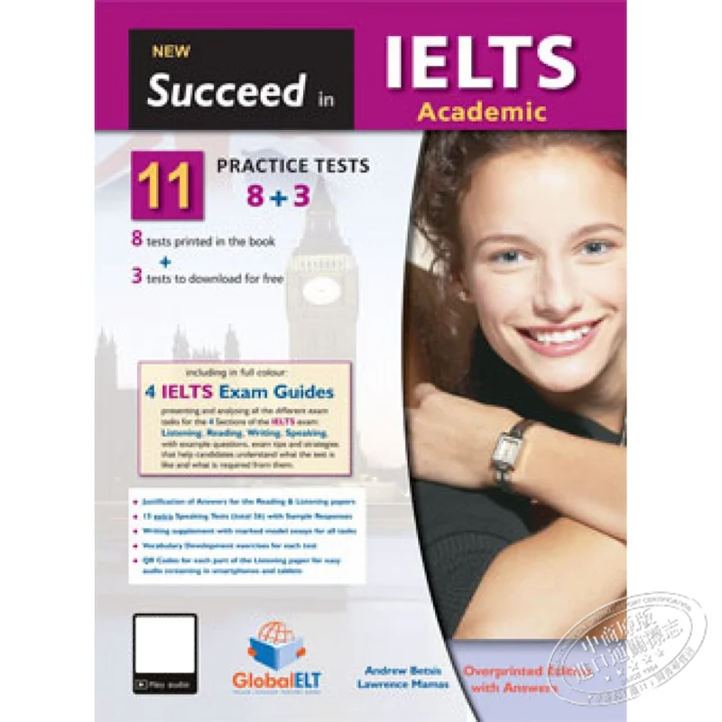 نجاح في IELTS أكاديمي 11 83 اختبارات الممارسة طبعة مطبوعة مع الإجابات أندرو بيتسيس لورانس ماماس 9781781646045