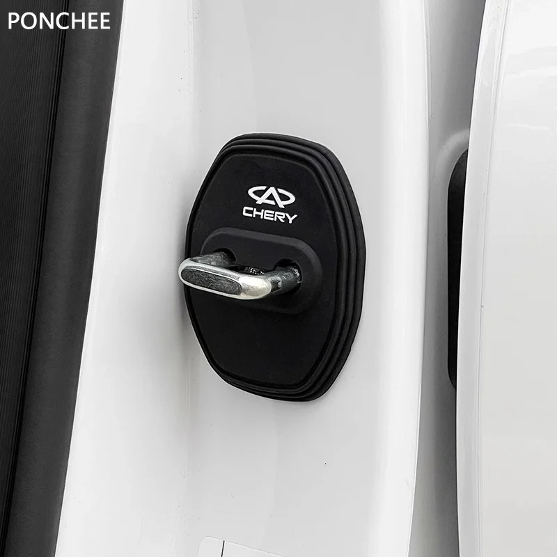 4Pcs Manba SPIRIT Brand Silicone Door Lock Buckle Protective Cover Door Protection Suitable For 2025 Chery Jaeco J7 Model