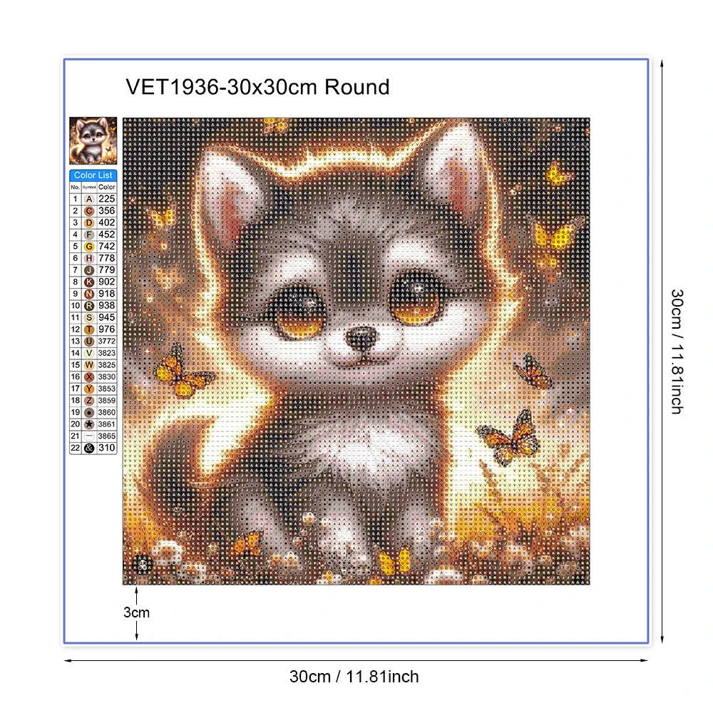 5D Diamond Painting Animal Dog Tiger Cat Cross Stitch Mosaic Kits Home Decoration Wall Stickers DIY Handmade Gift for Children