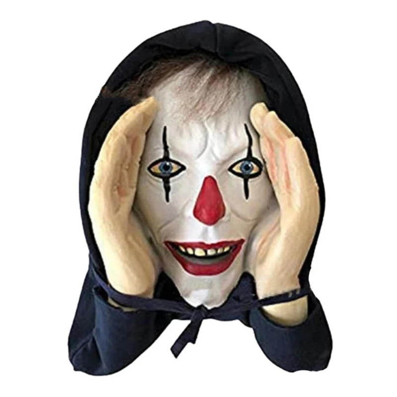 PVC Scary Peeper Freak Sticker Spooky House Party Scares Clown Sticker Window Hanging Mask Easy Application Trick-Or-Treater
