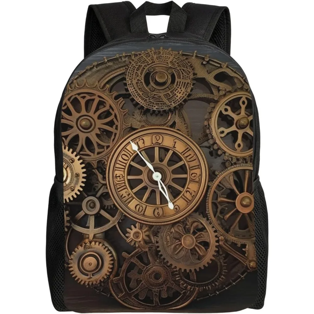 

Steampunk Gears Clock Laptop Backpack For Women Men College Backpack Work Business Computer Bag Lightweight Bookbag Teacher Nurs