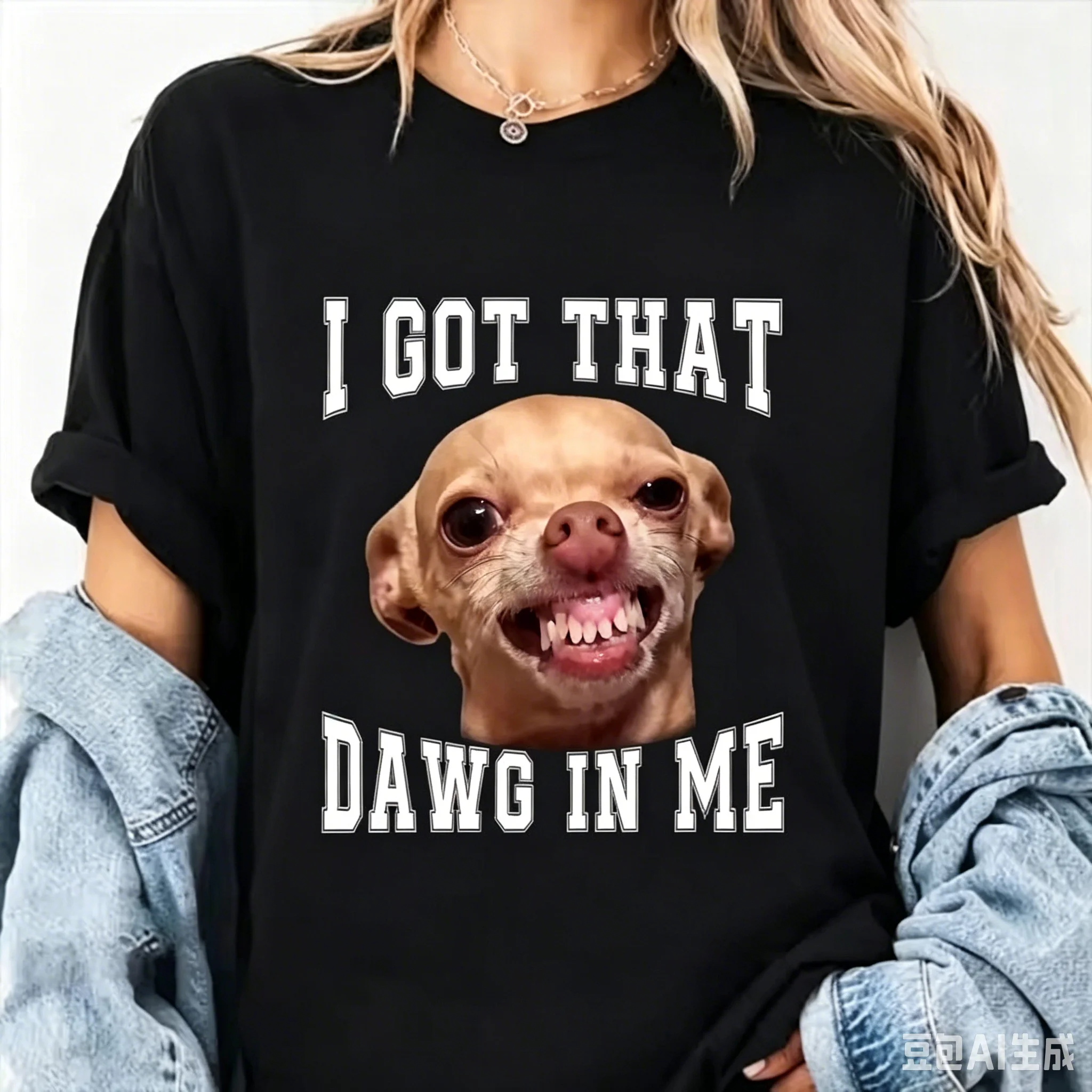 Camiseta Unisex con Meme de Chihuahua 'I Got That Dawg in Me', Regalos Divertidos para Amantes de los Perros, Ropa Moderna, Informal y Cómoda