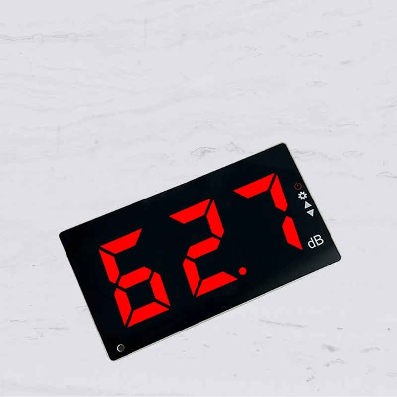 Sound Level Meter Tester 30-130db, 3Inch Screen LED Display Wall Hanging Type Decibel Noise Measuring with Alarm