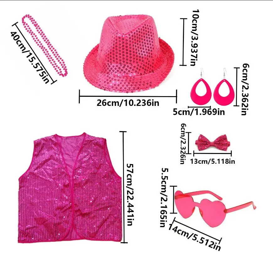 Conjunto de acessórios para fantasia de alienígena - bandana de antena, brincos, colares e luvas - adequado para festas, Halloween,