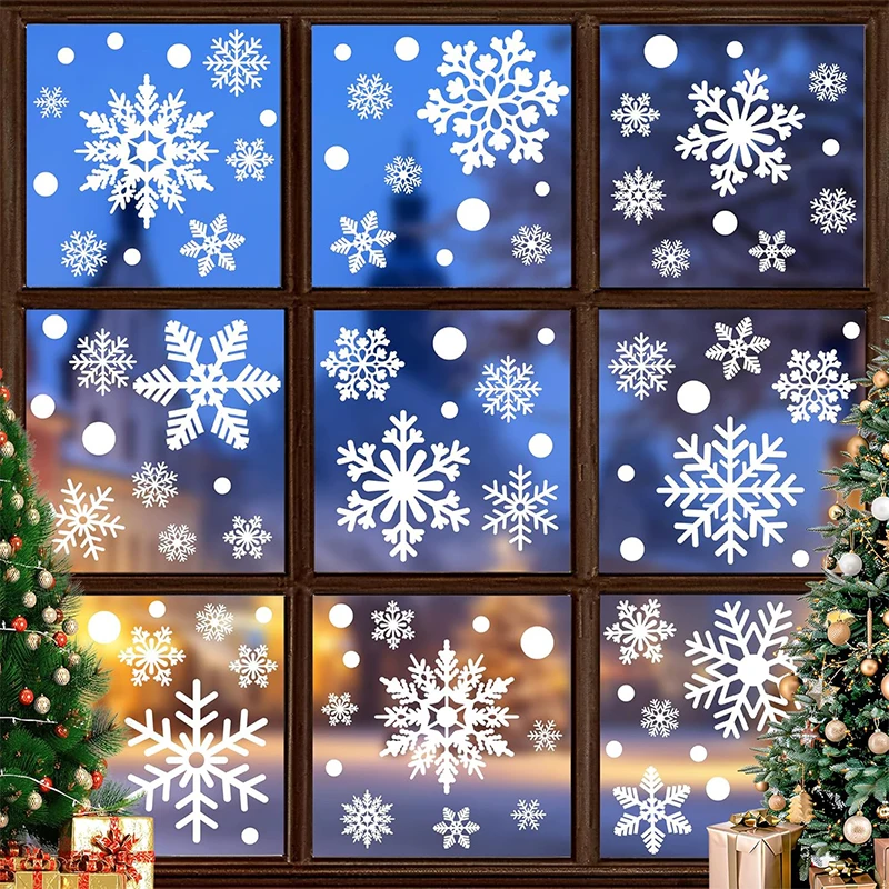 Snowflake Window Decal - Autocollants électrostatiques flocon de neige pour