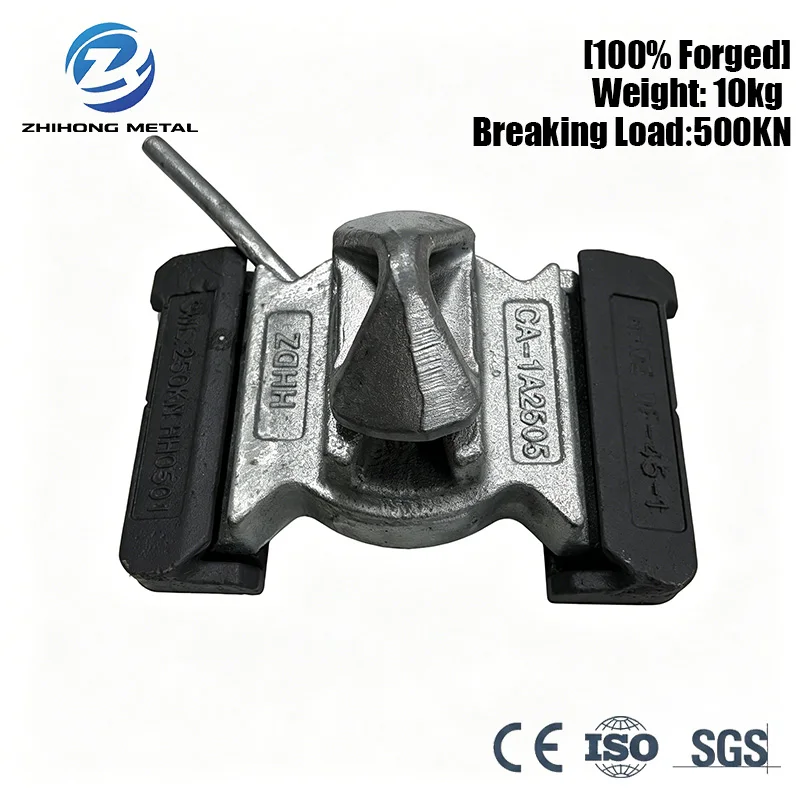 Zhihong NS08 Container Chassis Dovetail Twist Lock 500KN Breaking Load-Hot Dip Galvanized Casting Steel Durable Corrosion