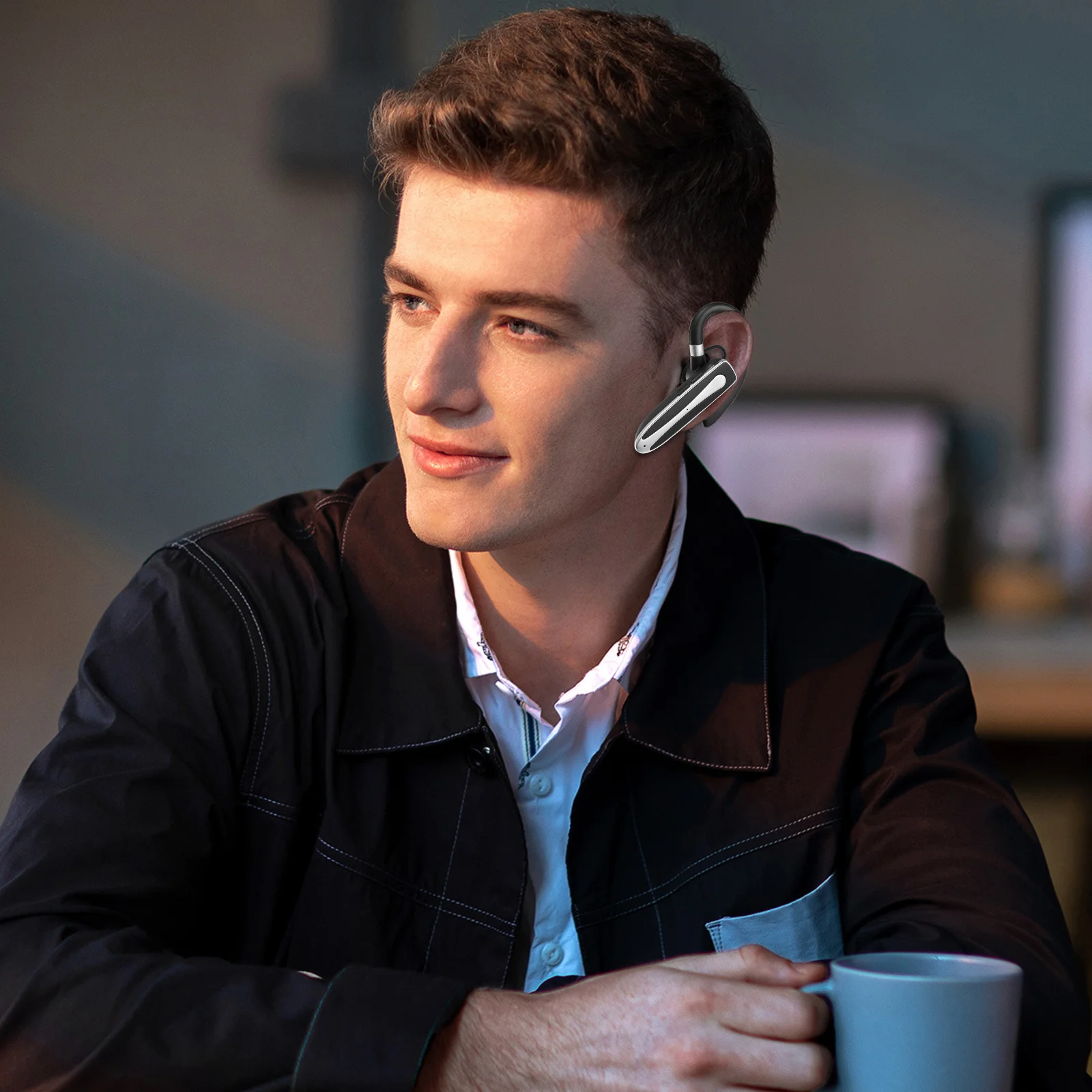 

5.1 Wireless Earphone Single Earhook Sports Earpiece Clear Call Hands-Free Headset in Ear Wireless Earphone