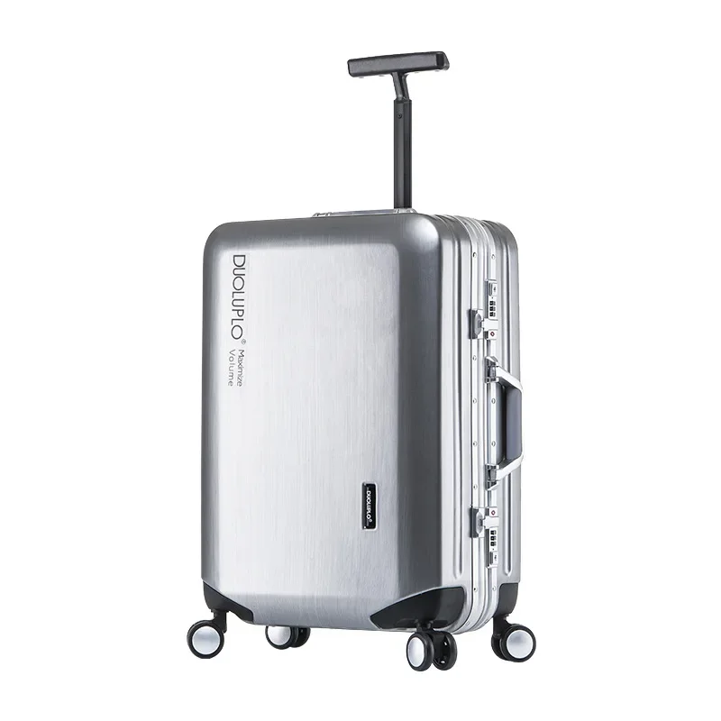 Aluminum Frame Rolling Luggage Travel Suitcase Single Pole Ultra Light Trolley Case Large Capacity Trunk Student Box Password