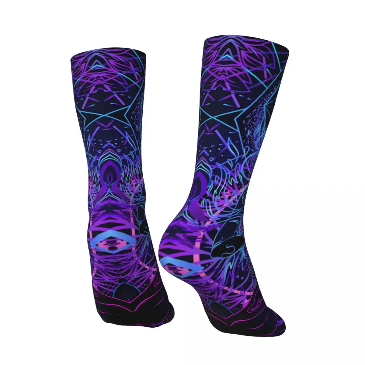 Psychedelic India Mandala Zen Buddha Men's Socks Retro Harajuku Street Style Novelty Seamless Crew Sock