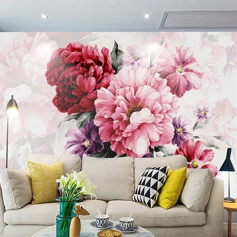 Custom Wallpaper 3D Watercolor Hand Painted Flower Modern Fashion Bedroom mural Living room sofa TV background wall restaurant
