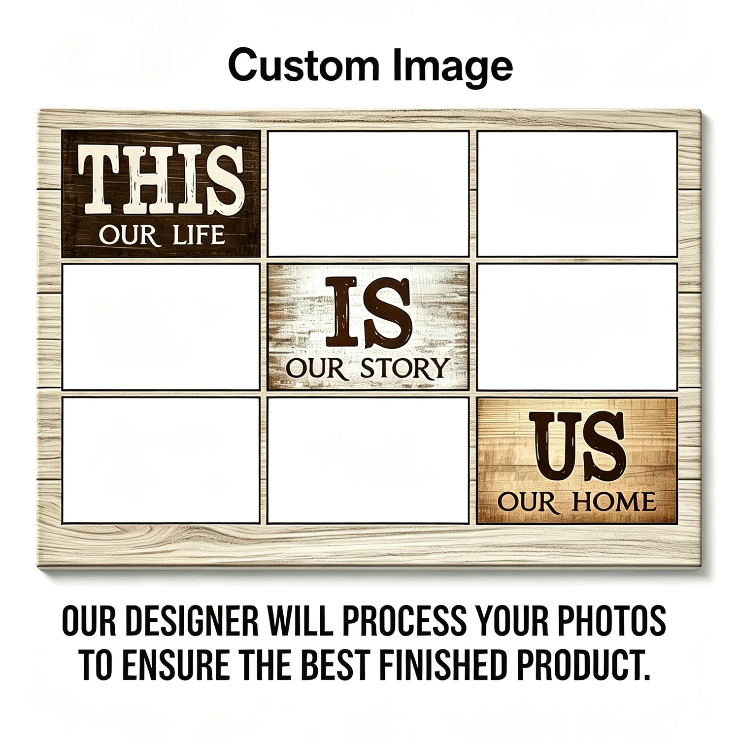 Upload Your Photos To Create Personalized Custom Story Wall Painting, Sentimental Wall Art Gift For Family And Partner