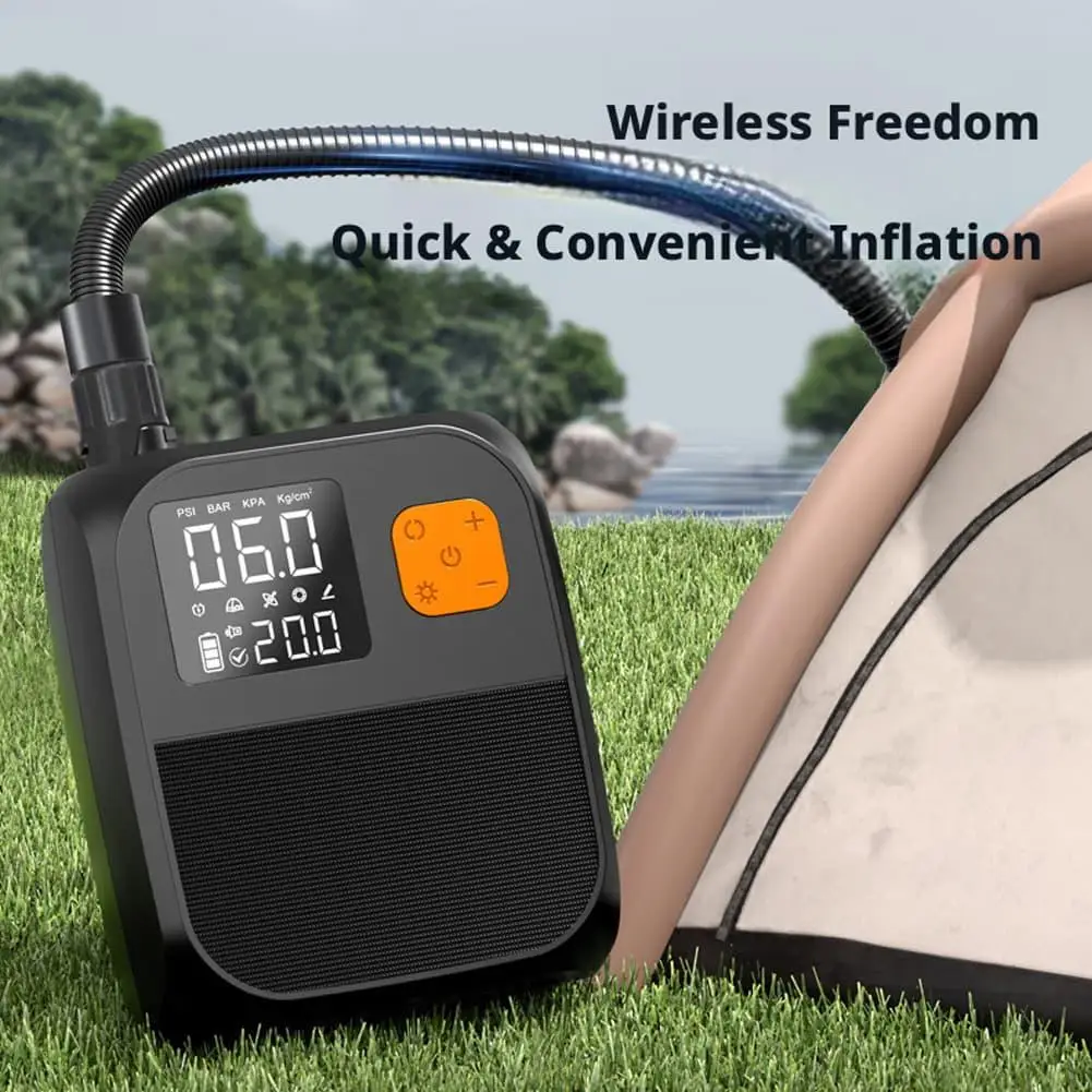 Digital 25PSI Electric Air Pump Rechargeable Inflator Deflator With Multiple Adapters For SUP Paddle Board Inflatable Kayak