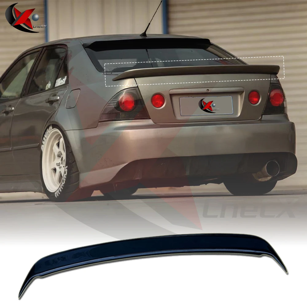 

Suitable For 1998-2004 Lexus IS IS200 Modified TRD Style Glossy Black Fiberglass Material Rear Spoiler Trunk Lid Deflector