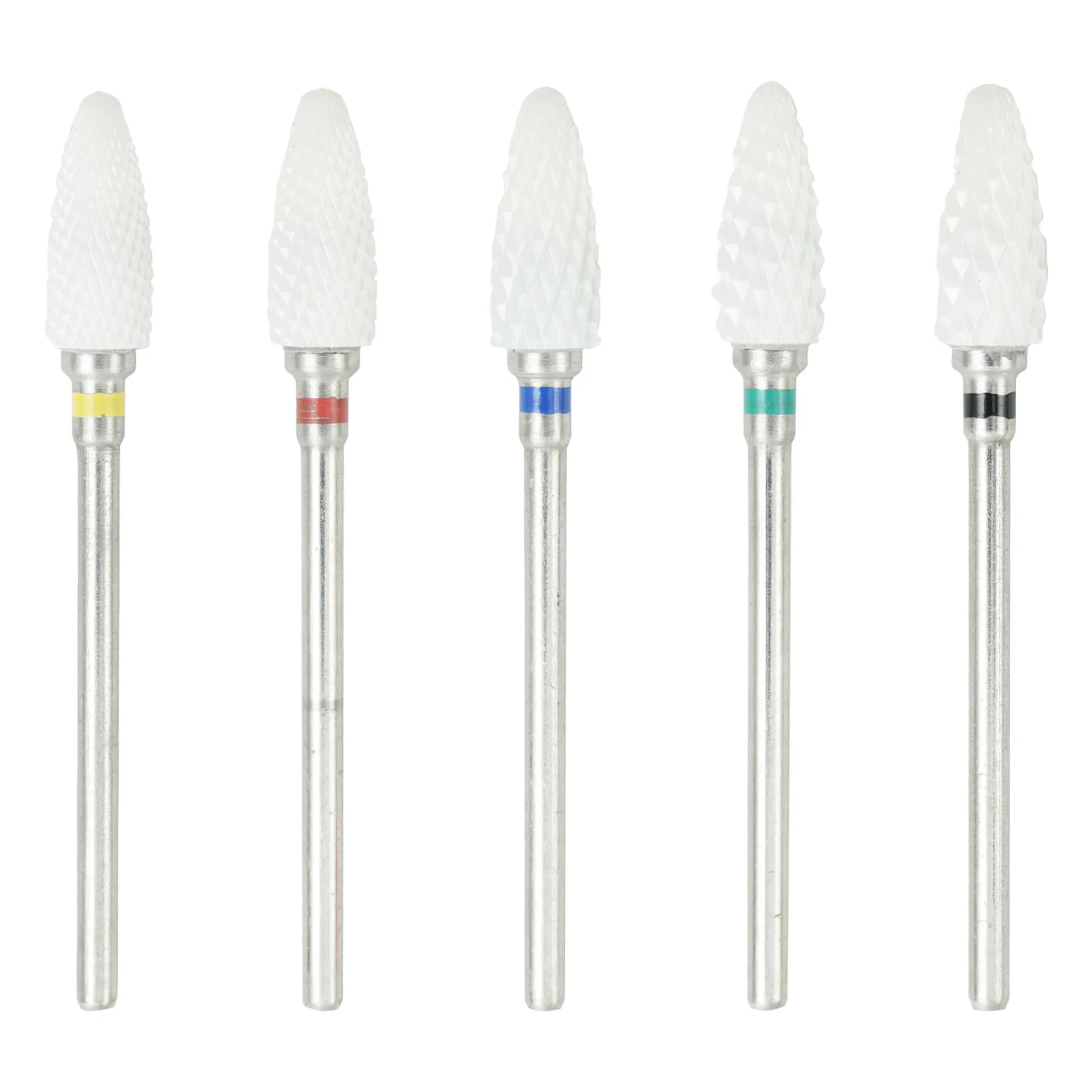 1 pz punte da trapano per unghie frese in ceramica a fiamma per manicure punte elettriche per pedicure per unghie lime per rimozione smalto gel accessori per unghie