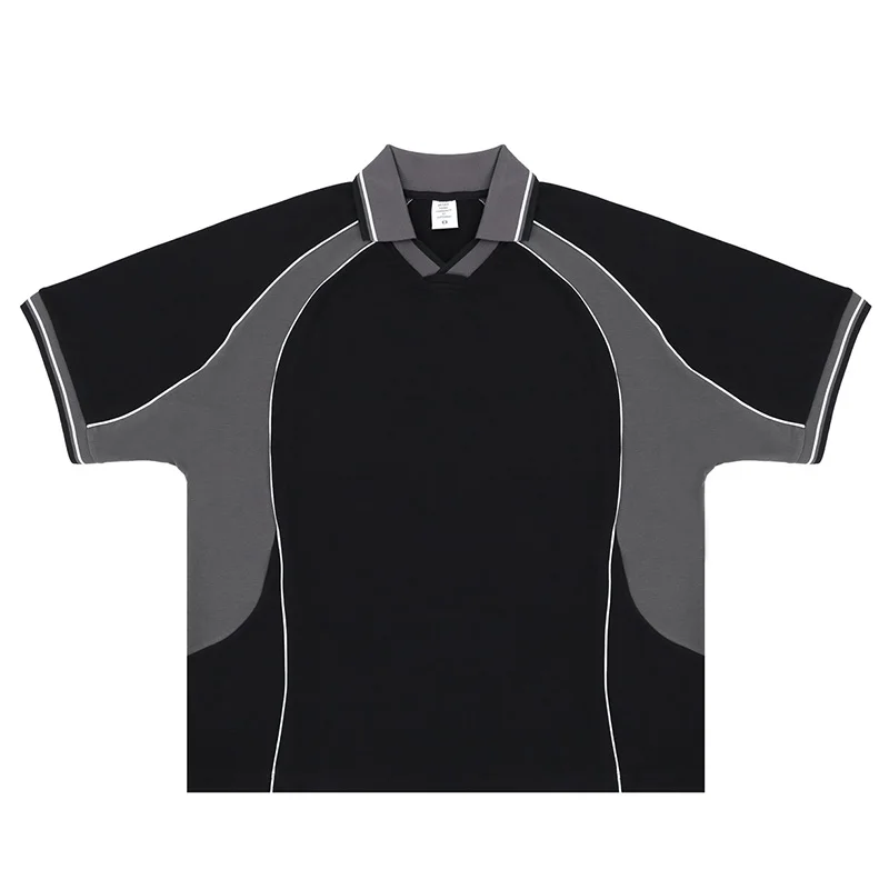 

Color Block Patchwork Hip Hop T shirts Short Sleeves Streetwear Casual Top Tees For Male Oversized