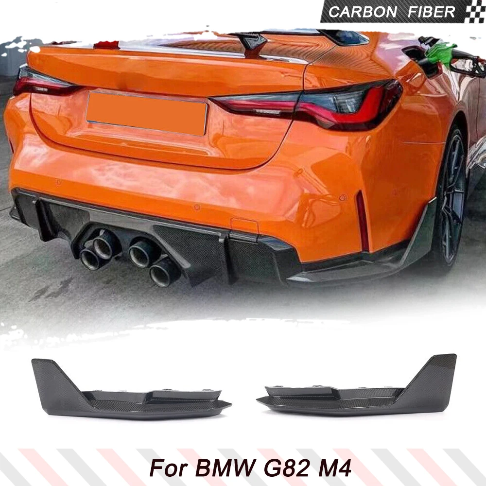 Car Rear Bumper Splitters For BMW 4 Series BMW G82 M4 2021 2022 Car Rear Bumper Splitters Cover Trim Dry/Wet Carbon Fiber