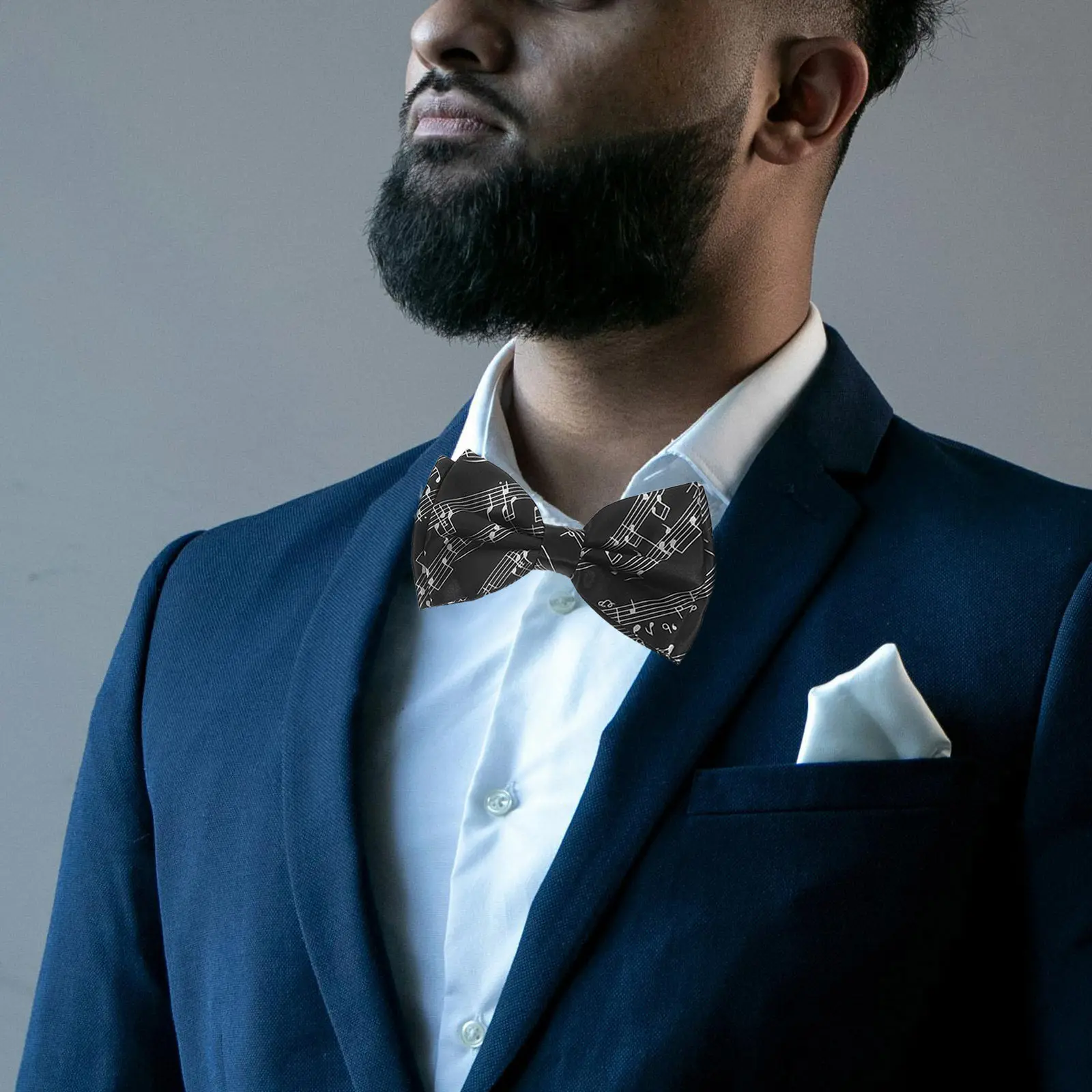 

Набор из 3 галстуков-бабочек с музыкальными нотами и нотным станом, унисекс, готовые к использованию, для концертов, оркестров, хоров, фестивалей и вечеринок