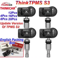 THINKCAR THINKTPMS S3 actualización del Sensor de presión de neumáticos TPMS de coche S2 315MHz 433MHz programa funciona con herramienta tpms Thinkcar y Mucar
