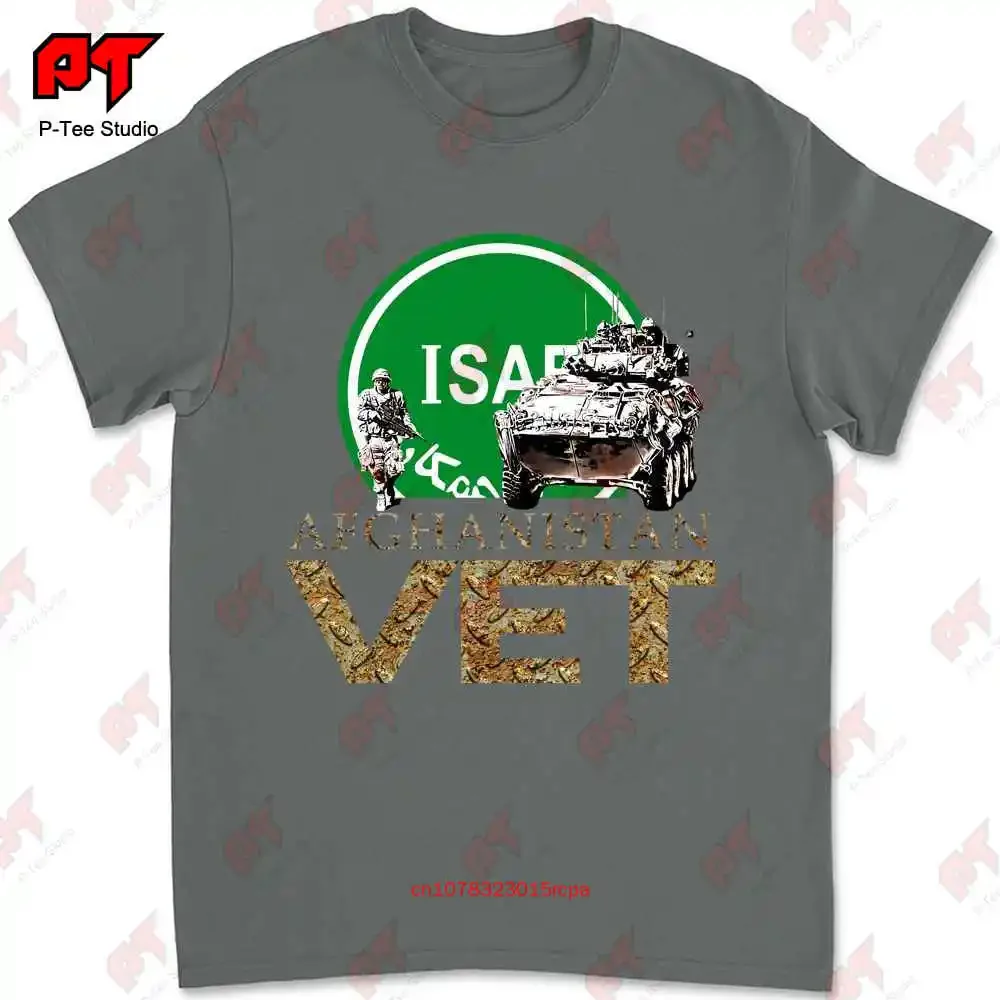 Afghan Vet Isaf Crest Isa Afghanistan T-shirt KXR7