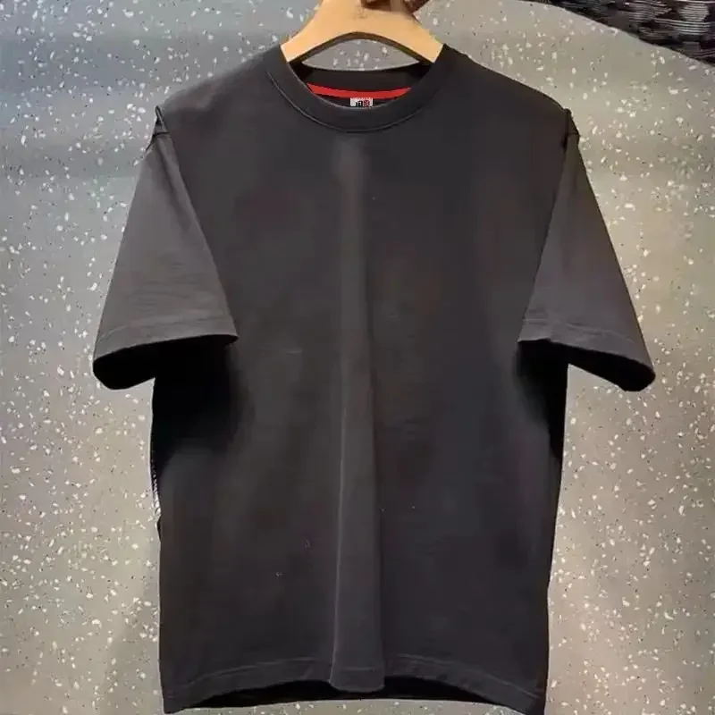 Large round neck loose short sleeved shirt for men and women in spring and summer fashion, Chinese style tiger print top