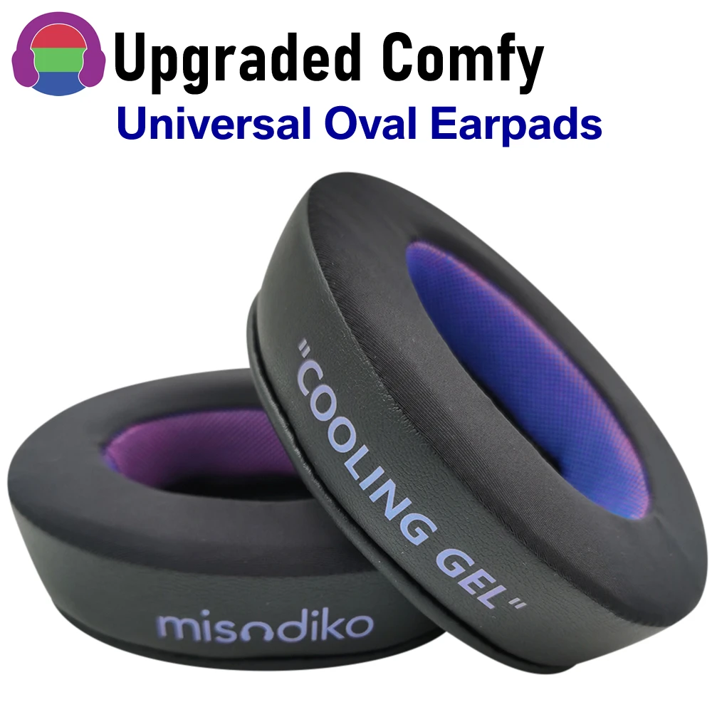 Misodiko [ulepszone wygodne] uniwersalne owalne wkładki do uszu poduszki do ATH-M50x M40x MSR7, HyperX Cloud Alpha Stinger Mix zestaw słuchawkowy