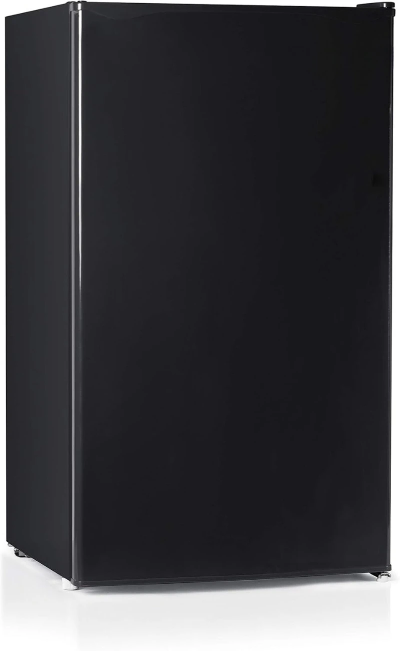 

3.2 Cu.Ft. Single Door Compact Refrigerator with Freezer - Slide Out Glass Shelf, Perfect for Homes, Offices, Dorms - Black