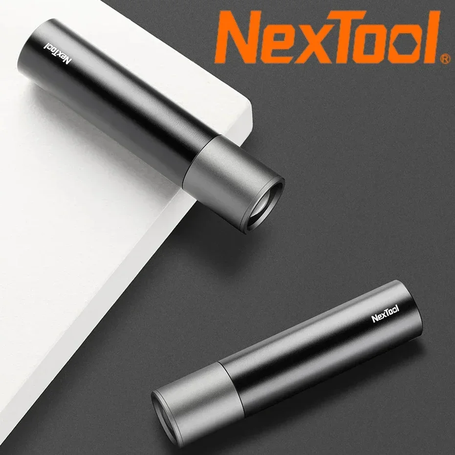 NexTool Simplicity Zoom Flashlight 12cm 125g High Quality Home LED Lamps Two Modes Switching Lightweight Portable 1200mAh Torch