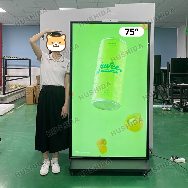 100' 85' 75' 4k M Monitors Totem Led/LCD Display Smart Board Kiosk Stands Advertising Screen Digital Signage And Displays For Ma