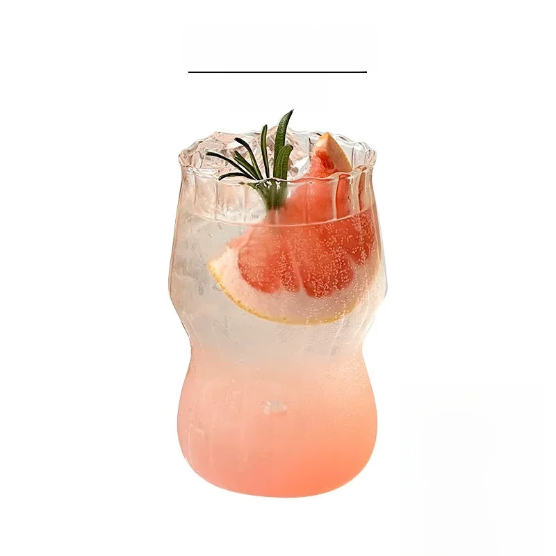 Simple Design Vietri Mare Glass Cup Bubble Waist Cocktail Cup High Aesthetic Value Beverage Serving Utensils Glass Cup